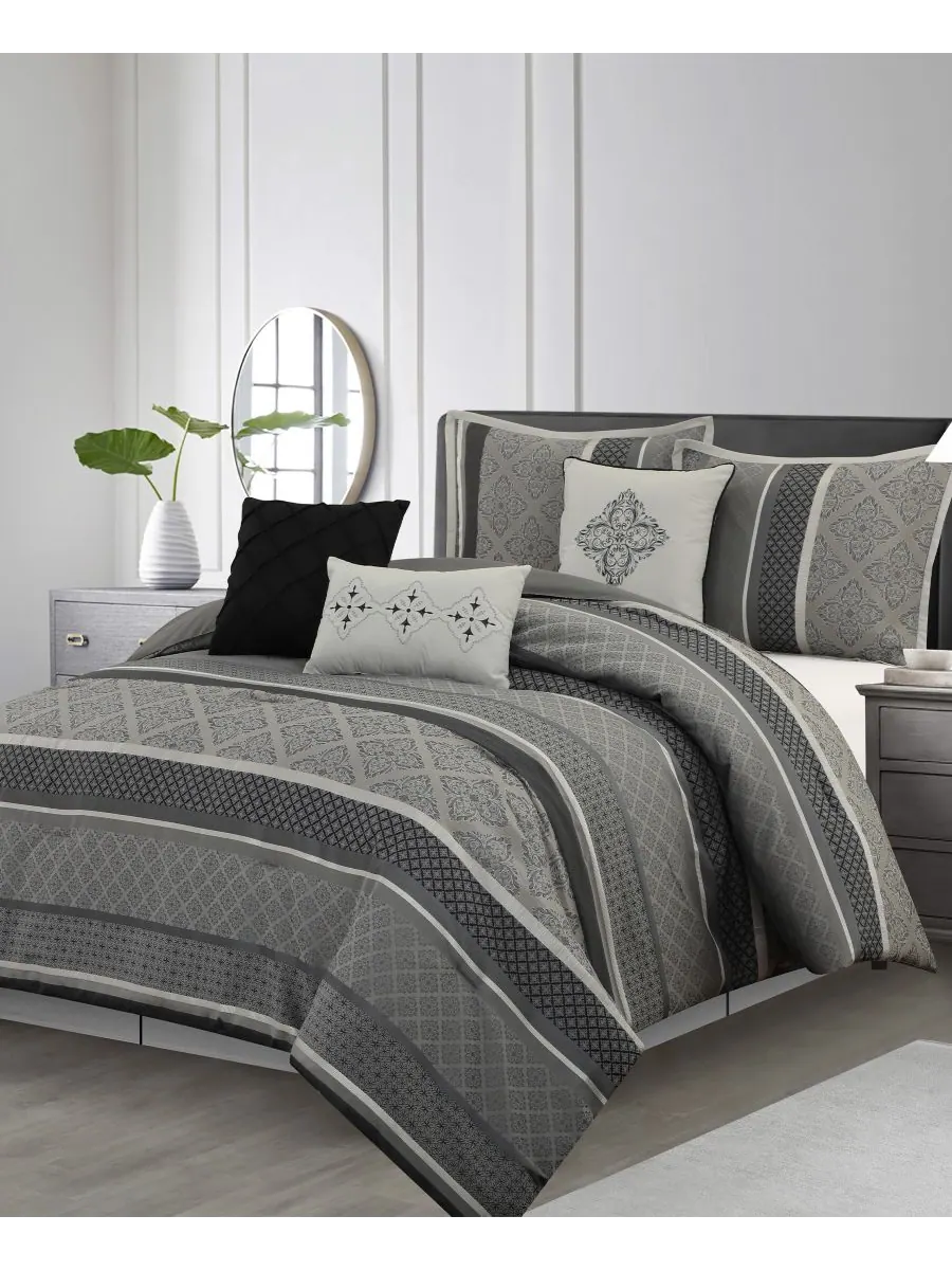 Комплект постельного белья Tefia Jacquard Damask из 7 предметов, размер California King Stratford