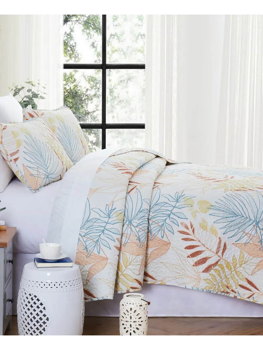 Комплект постельного белья Tropic Leaf из 3 предметов, размер King/California King Southshore Fine — изображение 2 из 4