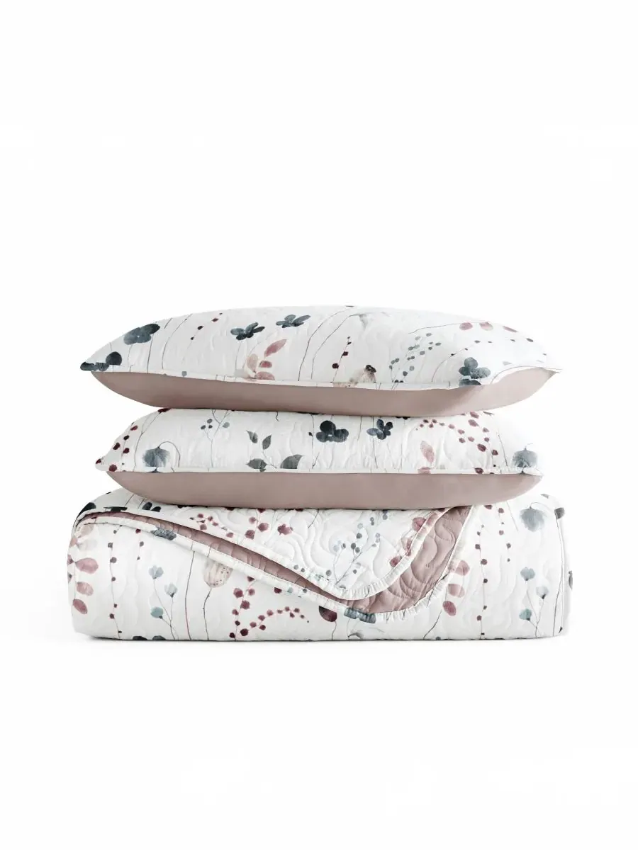 Двустороннее одеяло Poppy Bloom, 3 предмета, размер Full/Queen Ienjoy Home — изображение 10 из 10, сирень