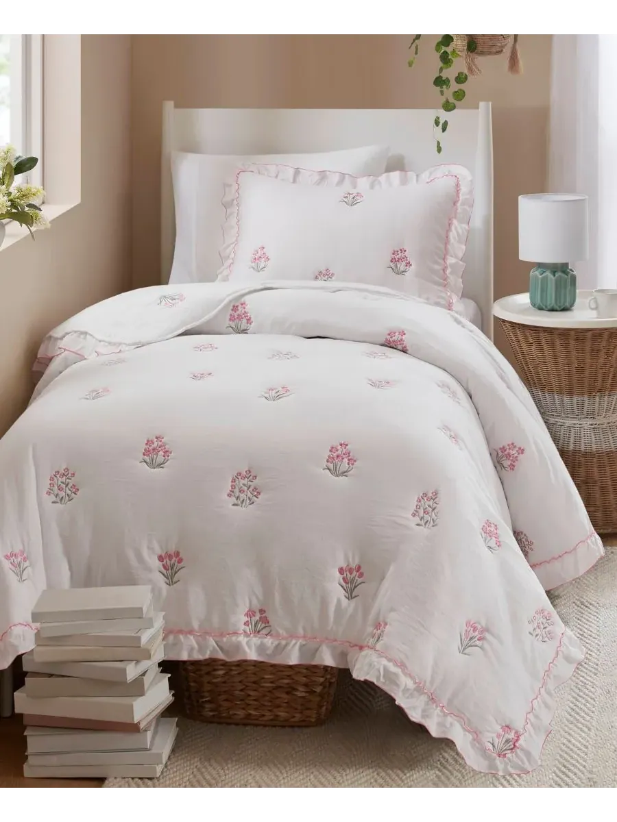 Комплект постельного белья Aglaia Floral Down Alternative, 2 предмета, размер Twin/Twin XL