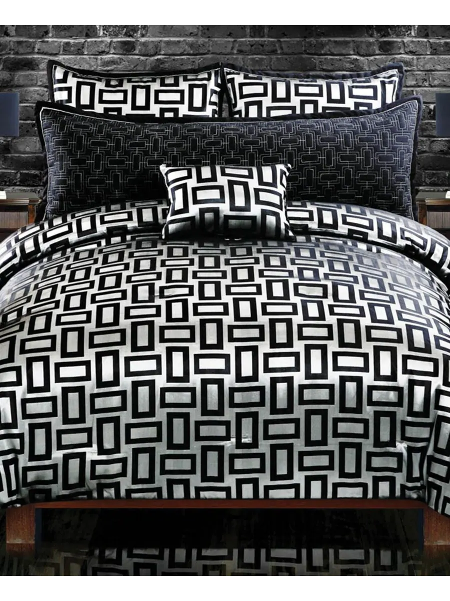 Комплект постельного белья Kacy из 5 предметов, размер King Riverbrook Home — изображение 1 из 6, графитовый/черный