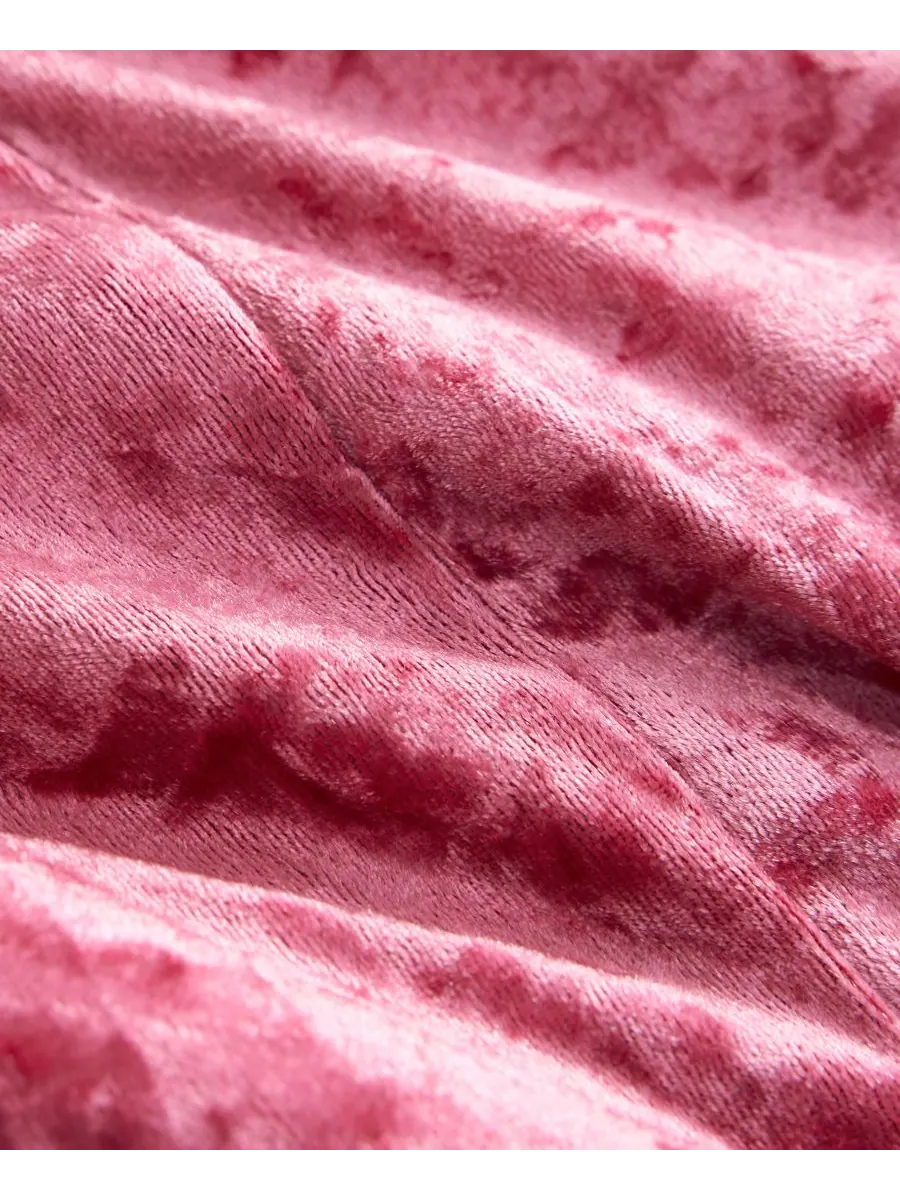 Комплект постельного белья из 3 предметов с бархатной обивкой, размер Full/Queen Juicy Couture — изображение 5 из 10, розовый