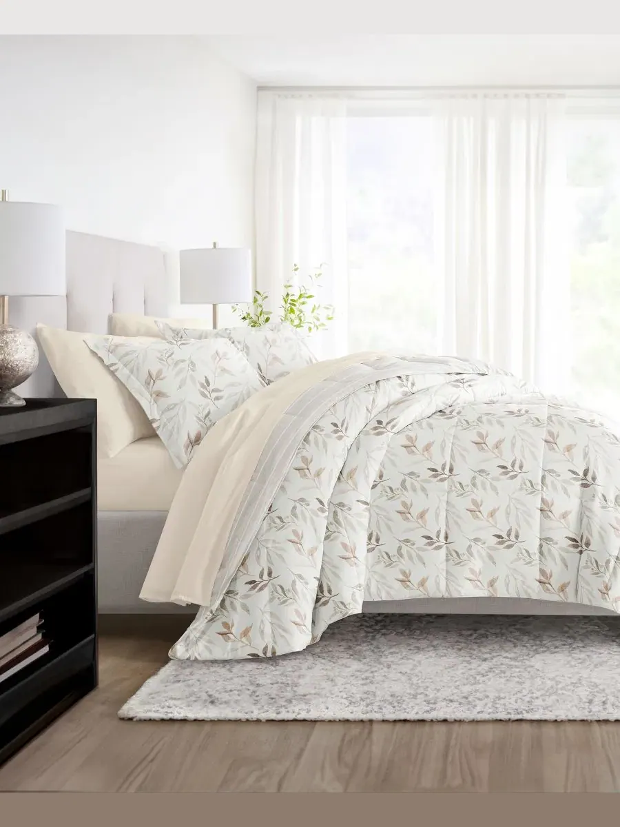 Комплект постельного белья с узором, 7 предметов, Queen ienjoy Home — изображение 4 из 11, слоновая кость