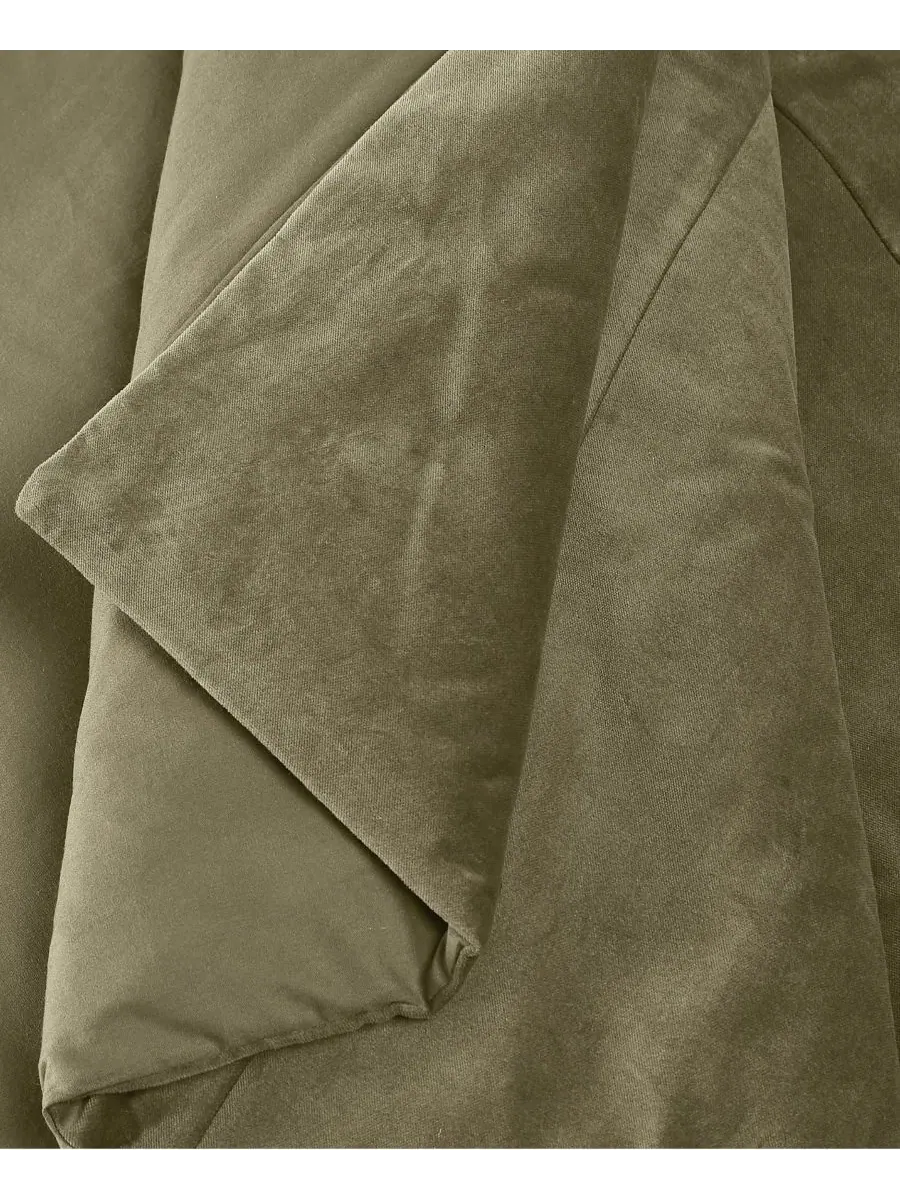 Комплект стеганого вельветового покрывала Matte Cotton Velvet 3-предметный Brooklyn Loom — изображение 5 из 5, зеленый