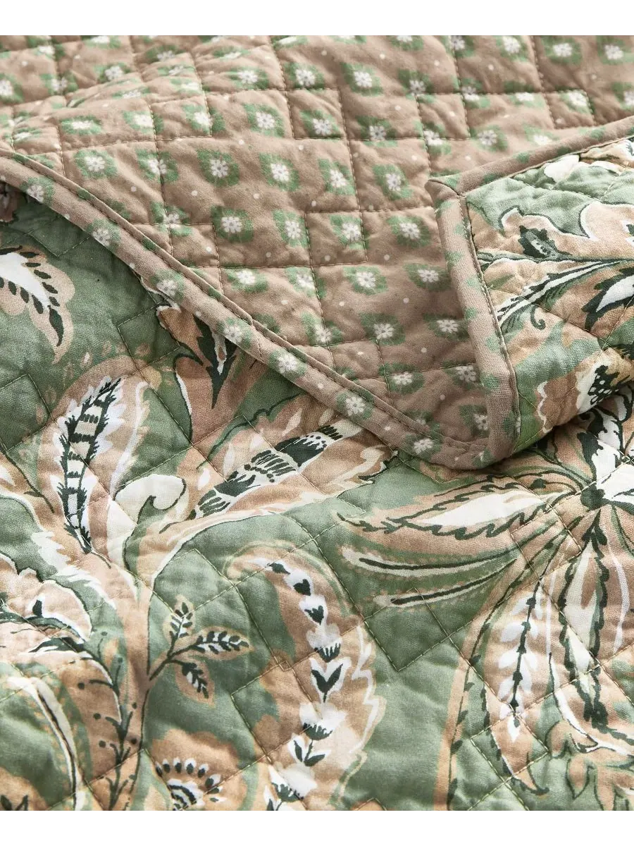 Стеганый комплект Venetian Vine Cotton 2-Piece Quilt Set Charter Club — изображение 7 из 8, шалфейный