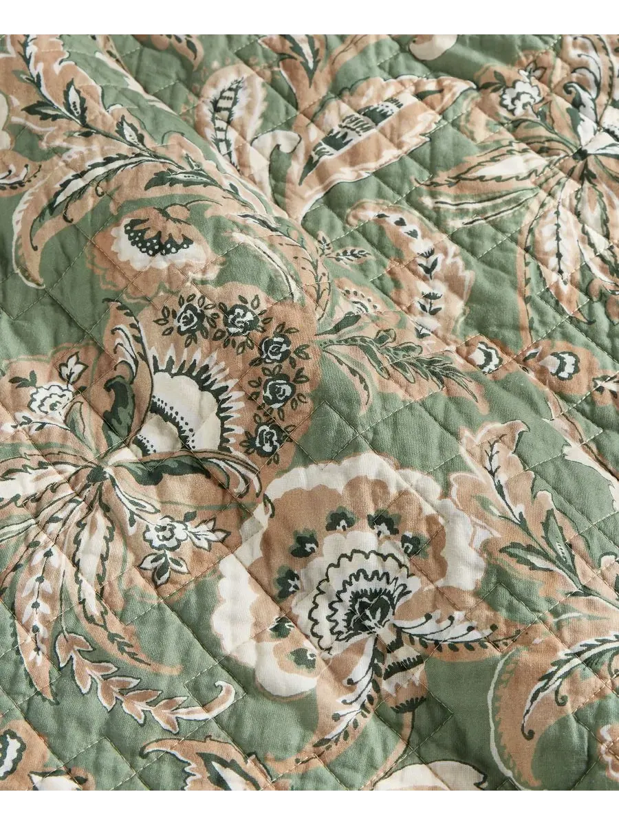 Стеганый комплект Venetian Vine Cotton 2-Piece Quilt Set Charter Club — изображение 8 из 8, шалфейный