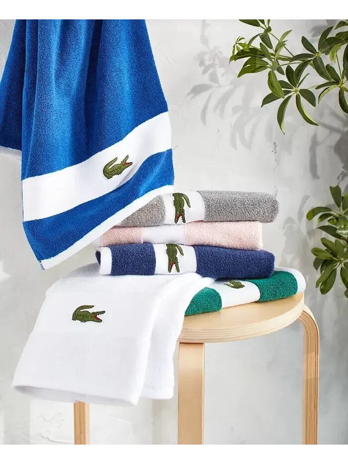 Банные полотенца Lacoste Heritage Sport Stripe, 6 шт — изображение 4 из 4, зеленый