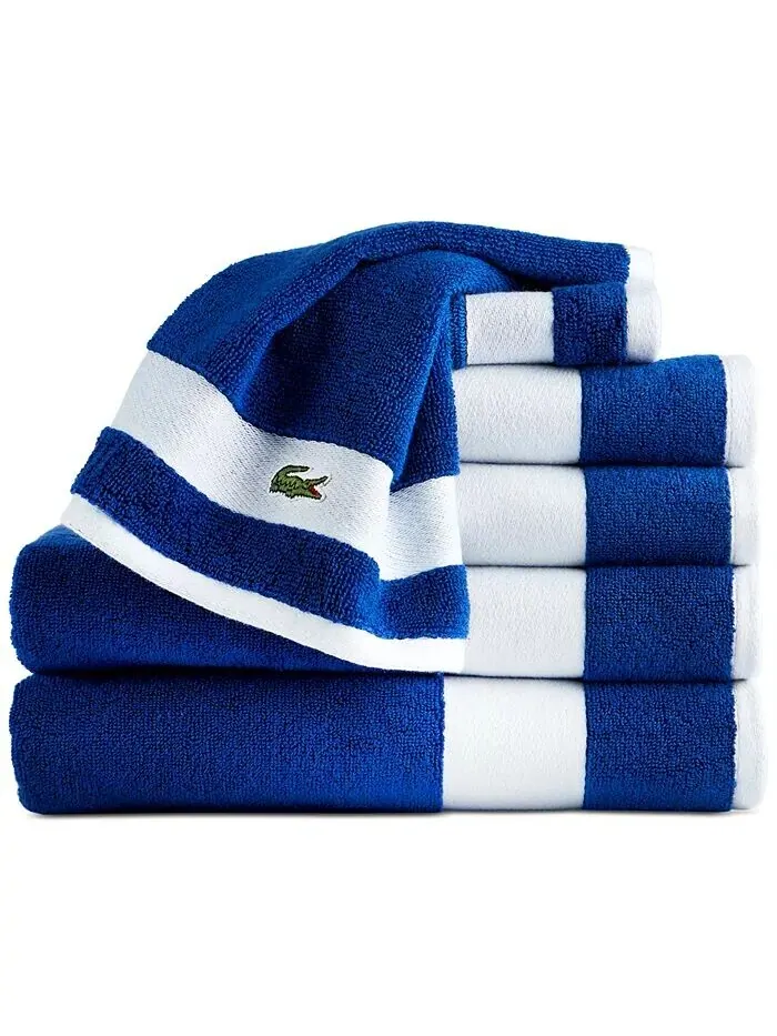 Банные полотенца Lacoste Heritage Sport Stripe, 6 шт — изображение 2 из 4, синий