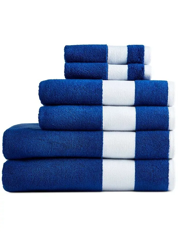 Банные полотенца Lacoste Heritage Sport Stripe, 6 шт — изображение 3 из 4, синий