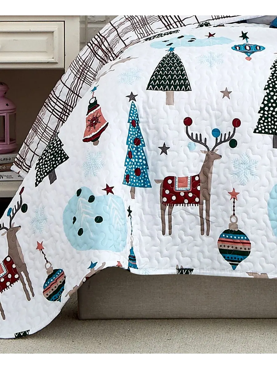 Комплект постельного белья Winter Wonderland, двусторонний, 6 предметов, размер Twin/Twin XL — изображение 4 из 4, мульти