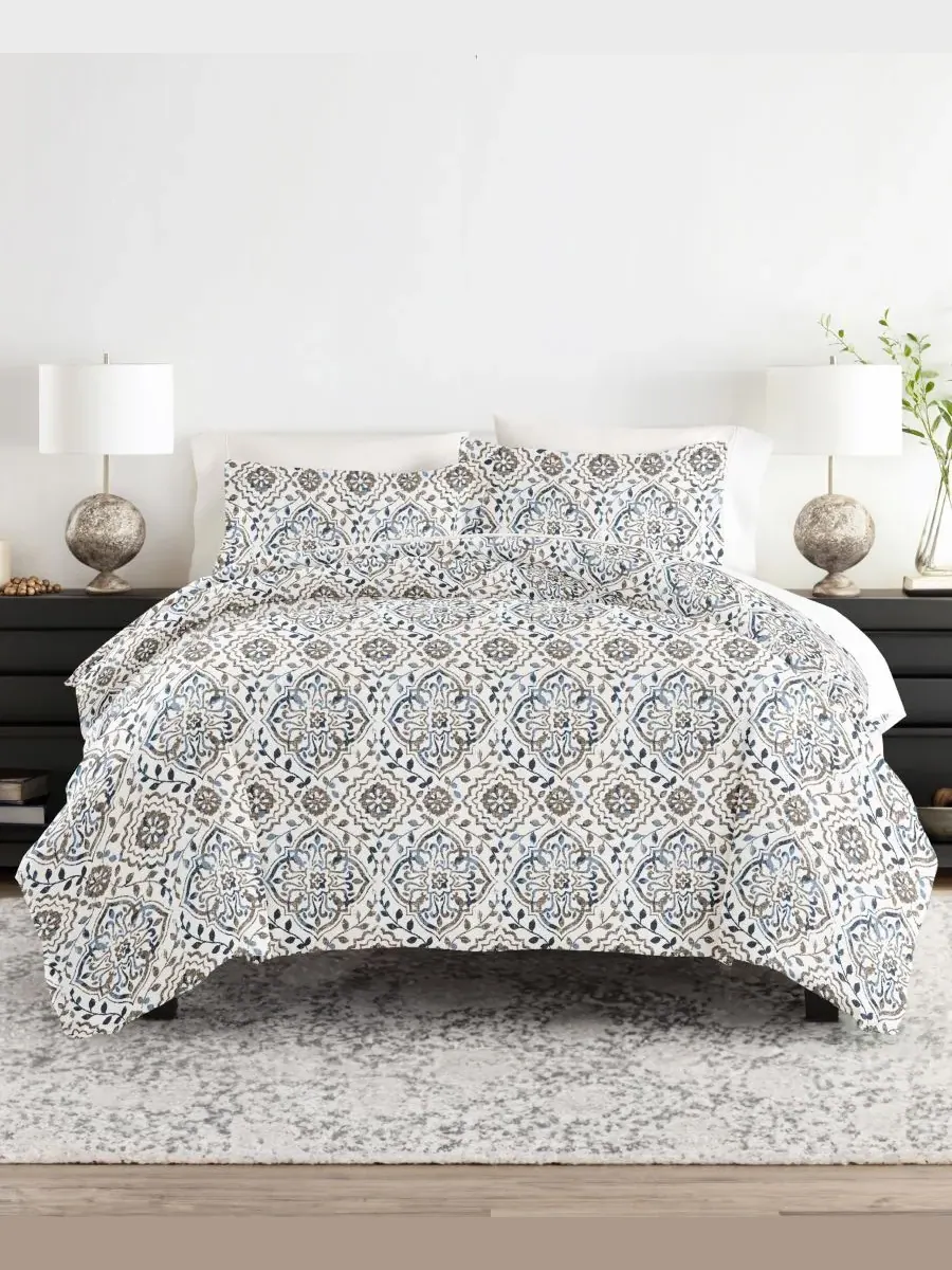 Комплект постельного белья Rustic Retreat All Season из 3 предметов, размер Full/Queen Ienjoy Home — изображение 1 из 9, тауп