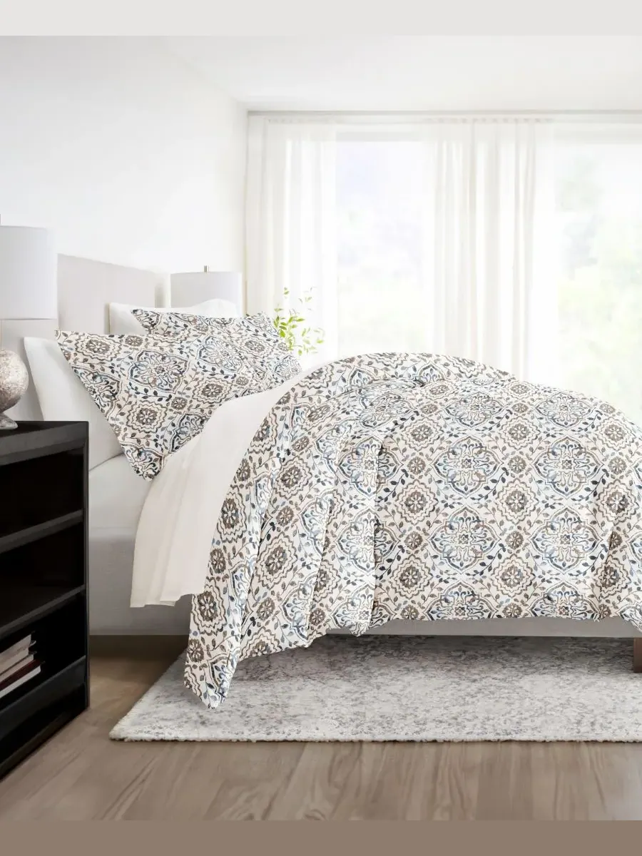 Комплект постельного белья Rustic Retreat All Season из 3 предметов, размер Full/Queen Ienjoy Home — изображение 7 из 9, тауп