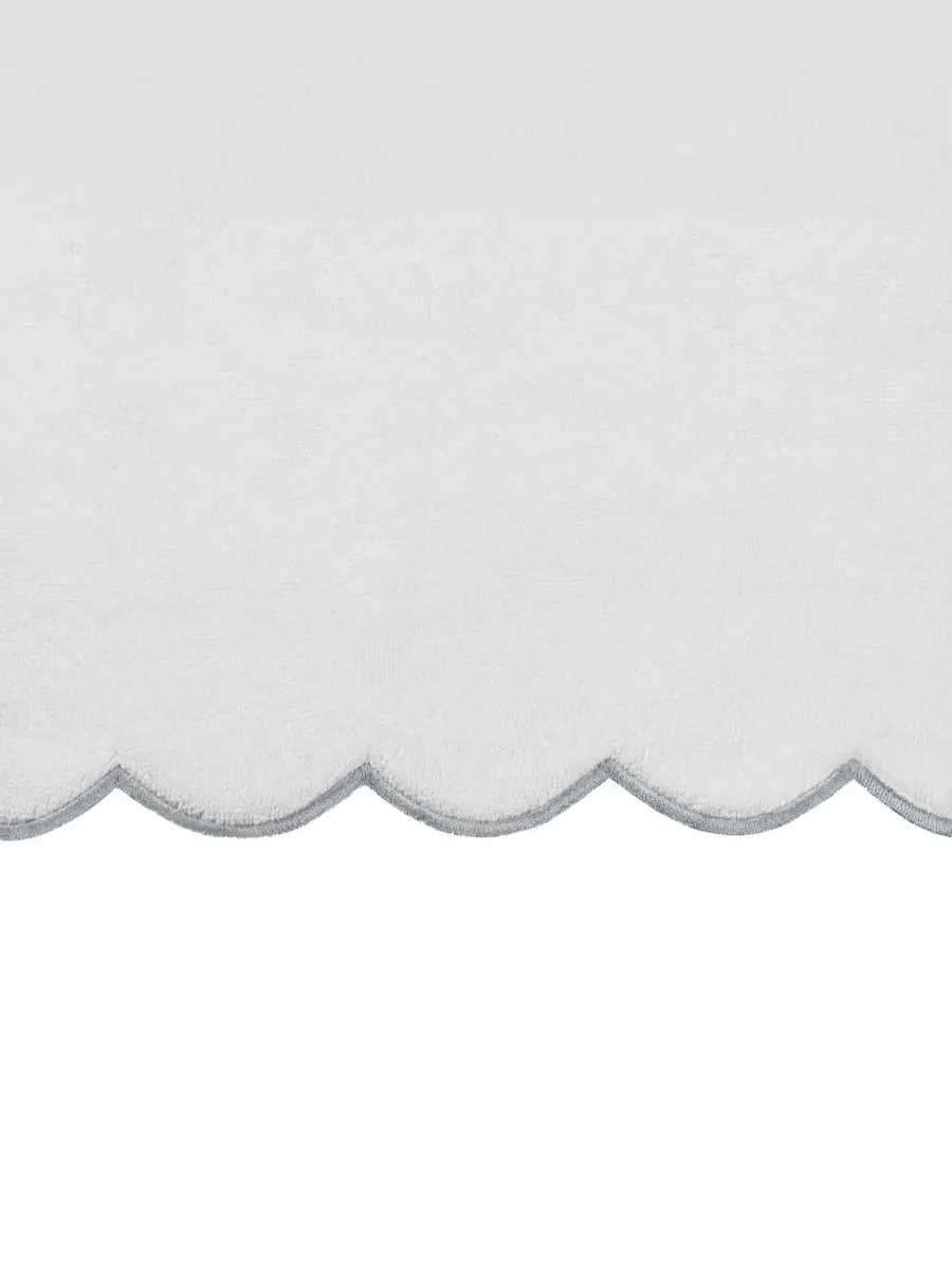 Набор из 6 полотенец Adornia Scallop Cotton Linum Home — изображение 5 из 6, белый серый