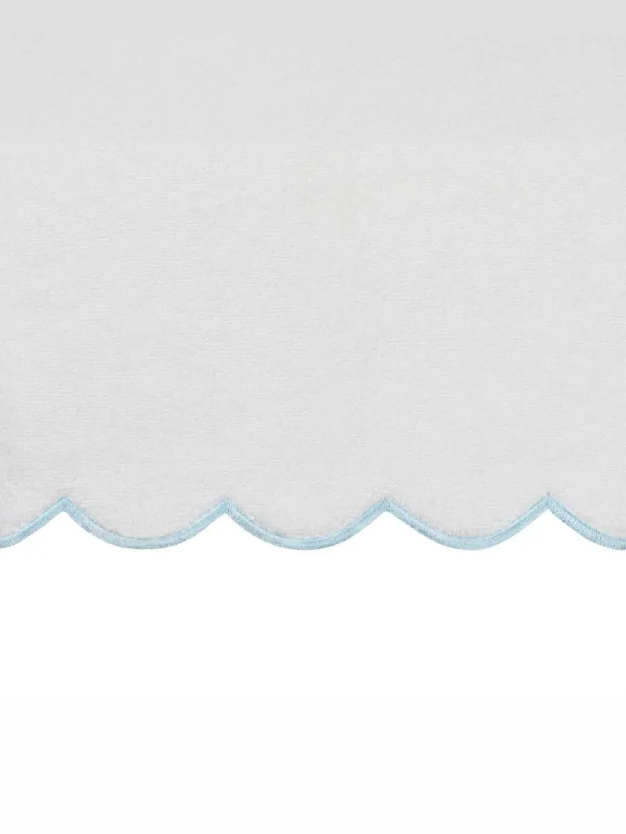 Набор из 6 полотенец Adornia Scallop Cotton Linum Home — изображение 5 из 6, белый синий