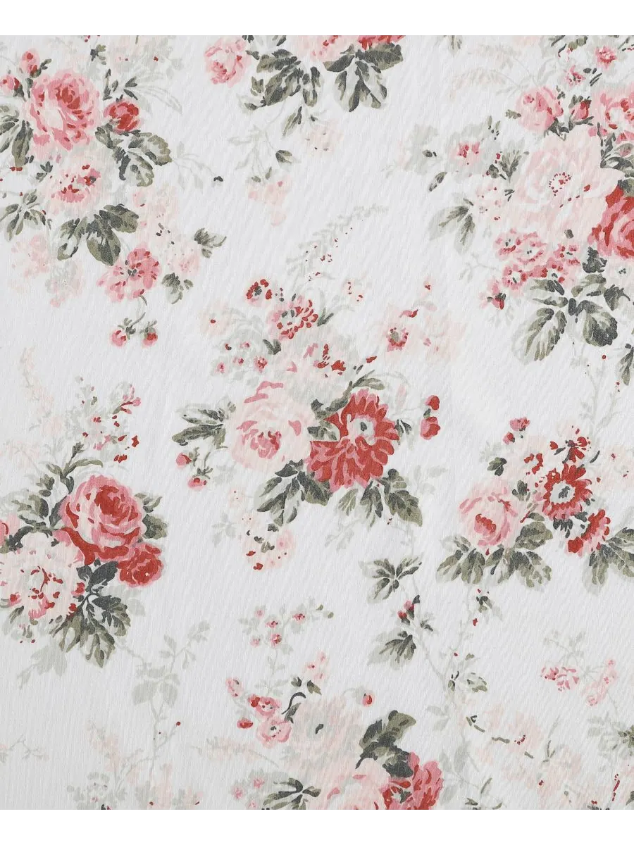 Комплект постельного белья из хлопкового перкаля, 4 предмета, размер Queen Laura Ashley — изображение 3 из 6, розовый розовый