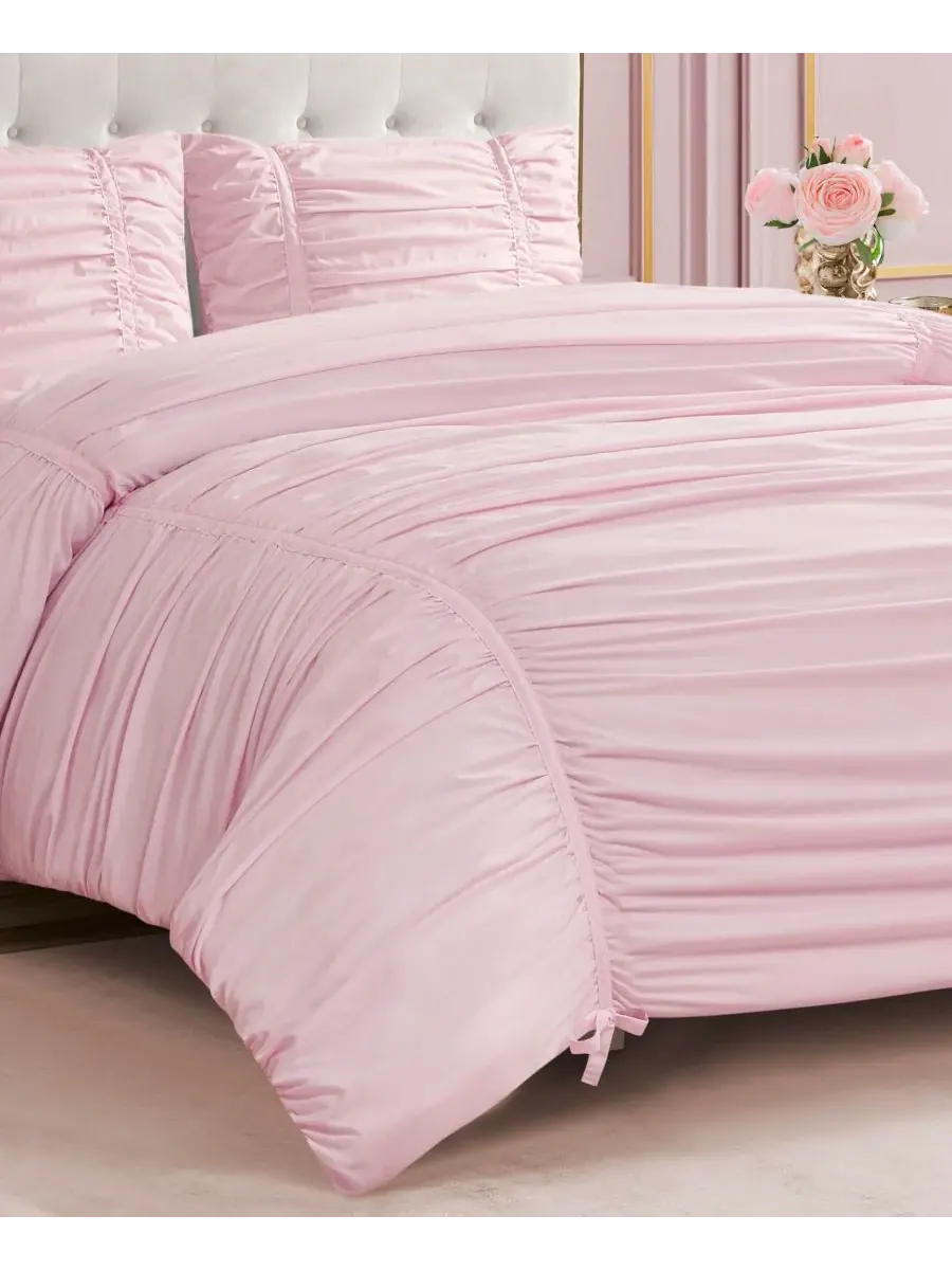 Комплект постельного белья из 3 предметов с присборенной лентой, размер Full/Queen Juicy Couture — изображение 3 из 7