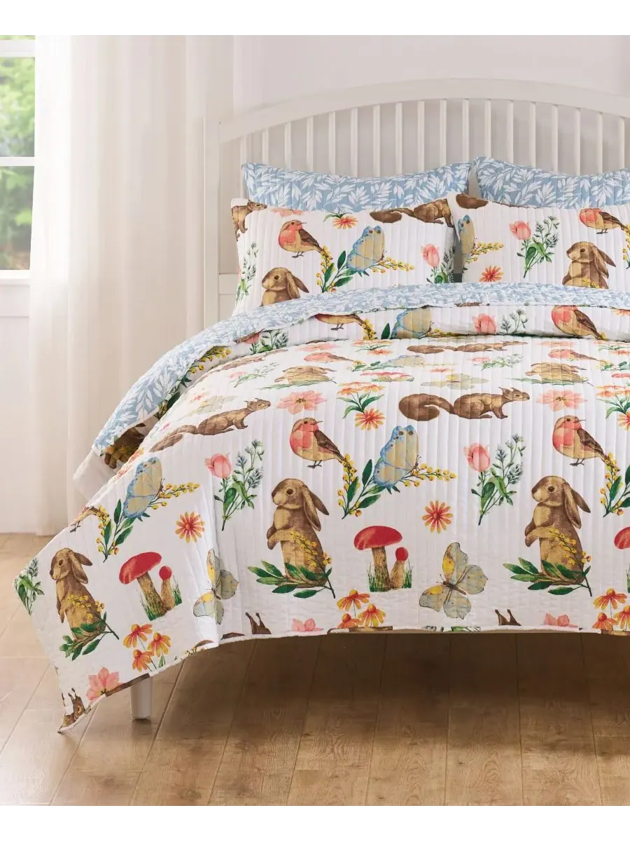 Комплект постельного белья Willow Spring Garden из 3 предметов, размер Full/Queen Greenland Home — изображение 1 из 4, белый