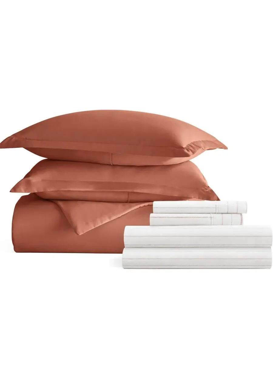 Комплект постельного белья 8 предметов с одеялом и пододеяльником, Full ienjoy Home, Soft Stitch — изображение 4 из 8
