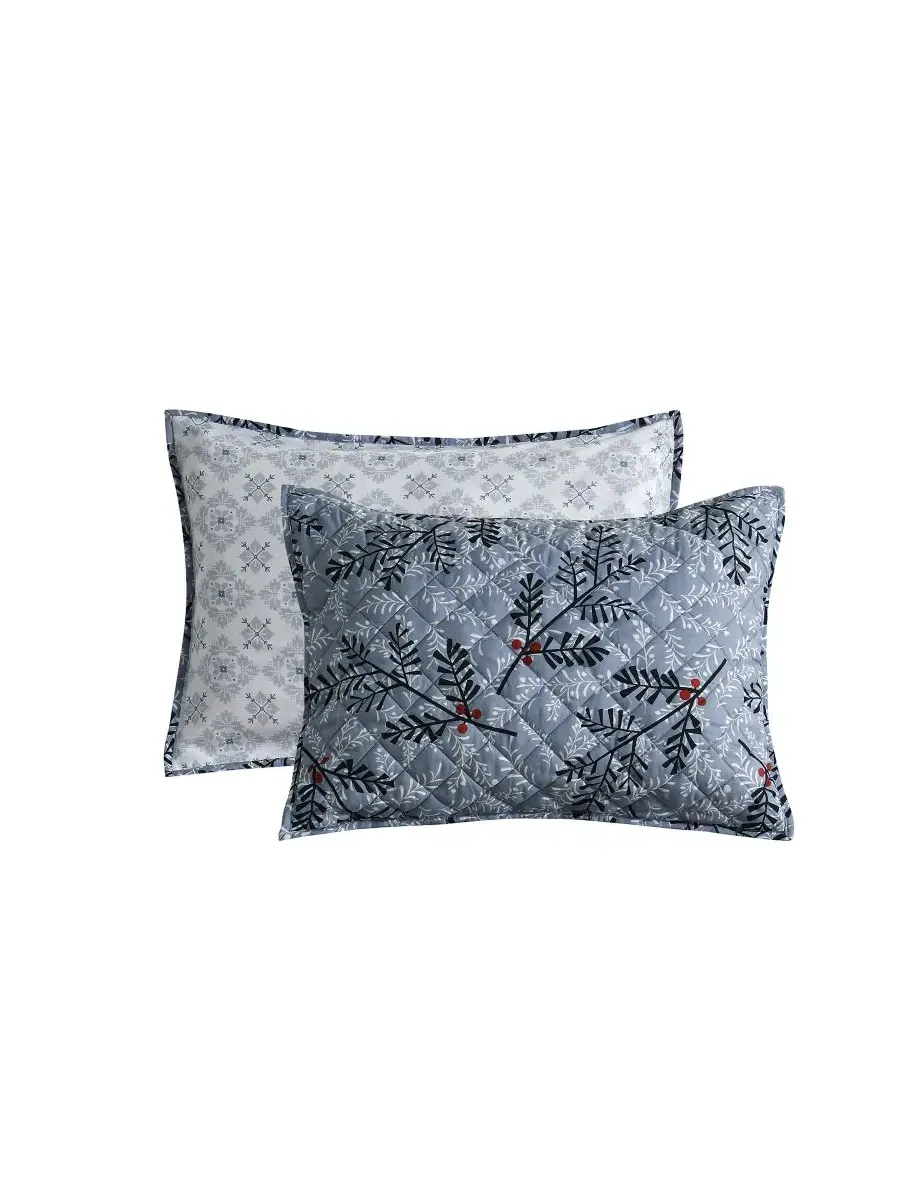 Комплект стеганого одеяла Festive Botanical Lenox, Twin — изображение 7 из 7, синий
