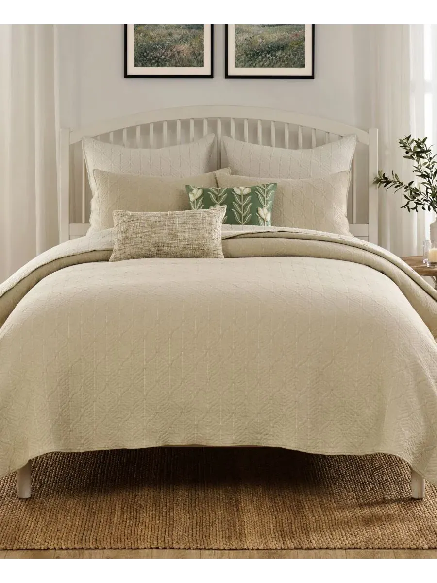 Покрывало-комплект Harper Jacquard-Woven Reversible 2-Piece Coverlet Set, Twin Greenland Home