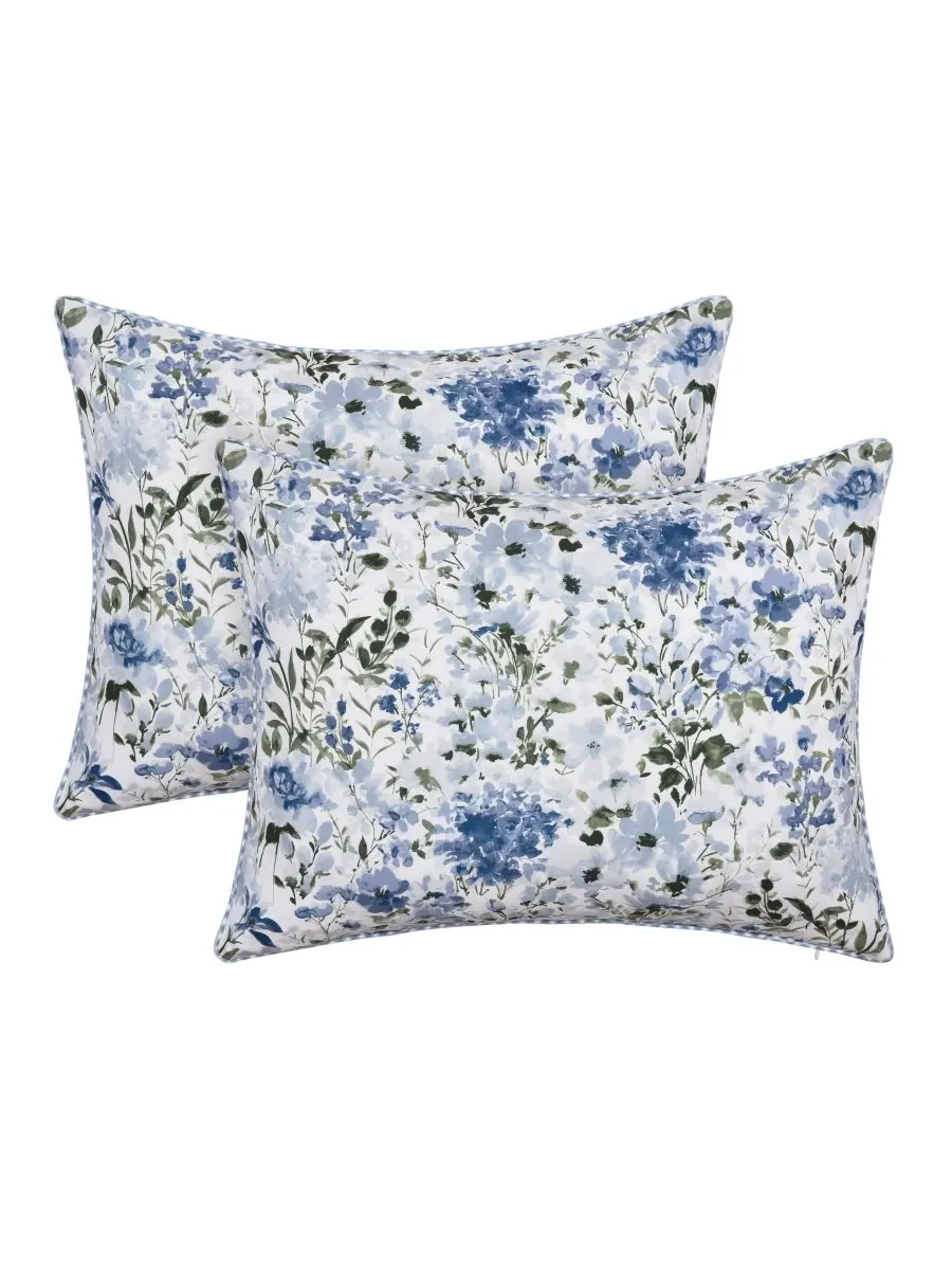 Комплект постельного белья Kourtney Floral из 4 предметов, размер Full Royal Court — изображение 3 из 6, синий