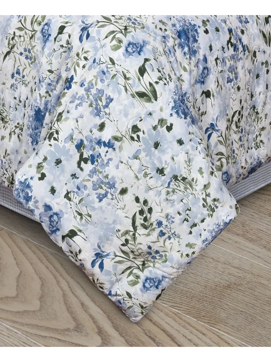 Комплект постельного белья Kourtney Floral из 4 предметов, размер Full Royal Court — изображение 4 из 6, синий