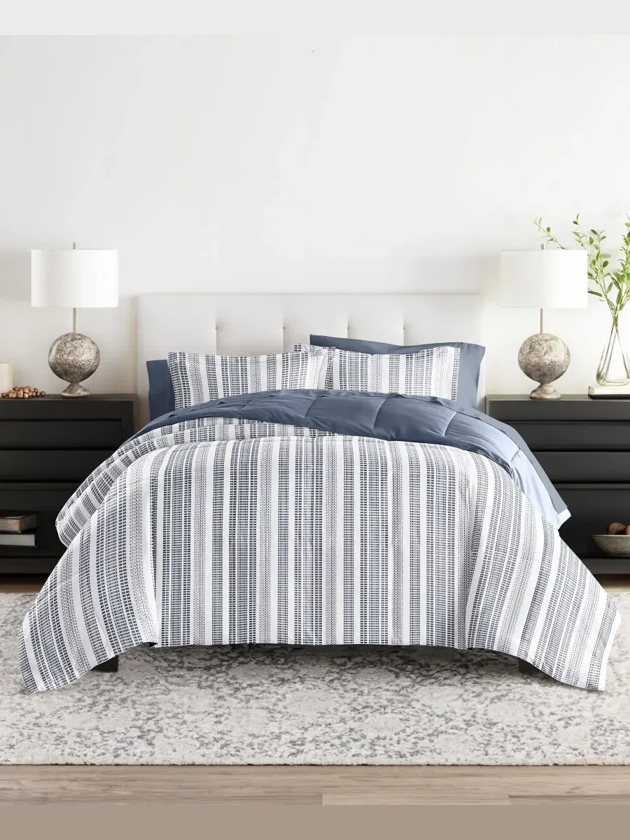 Комплект постельного белья с узором, 7 предметов, California King ienjoy Home