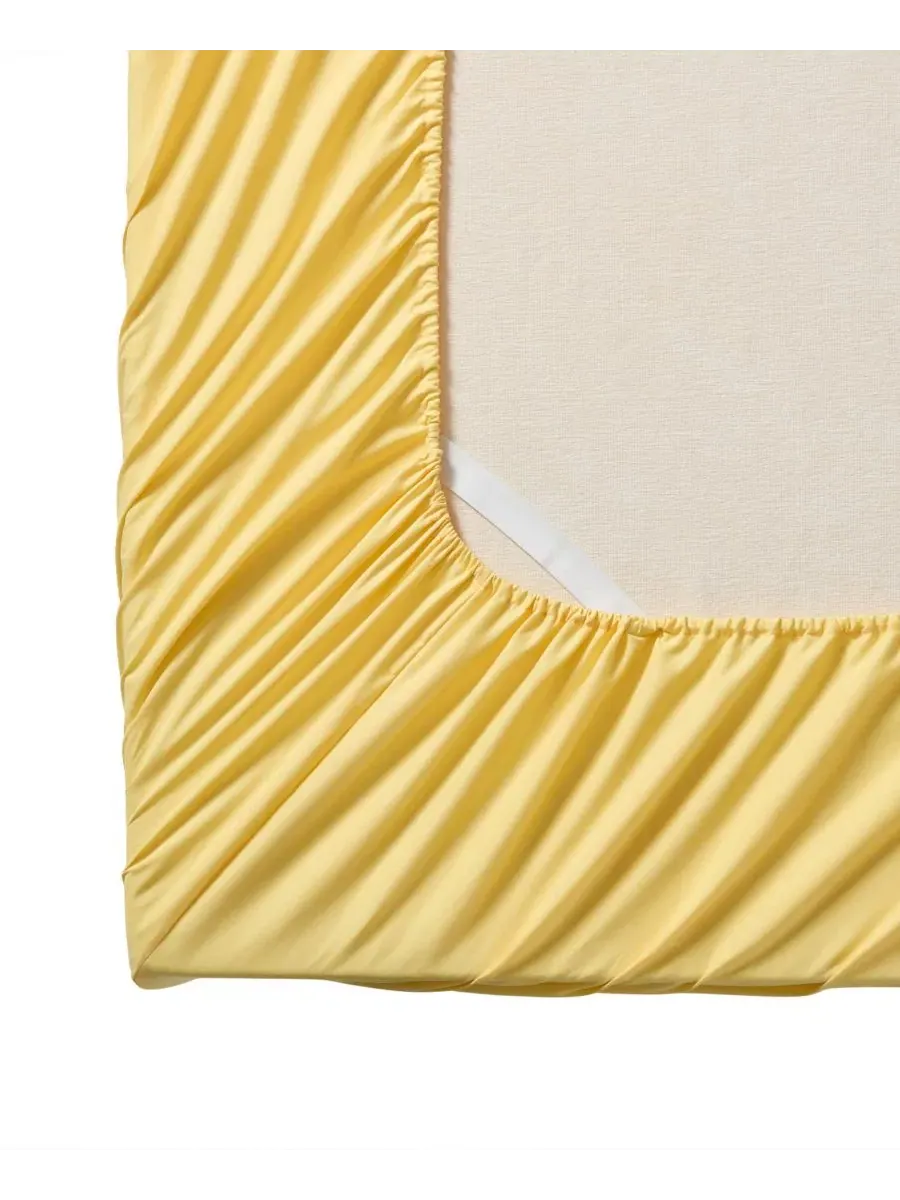 Просторная простыня на резинке из микрофибры, 1500 нитей, Queen Sweet Home Collection — изображение 3 из 4, желтый