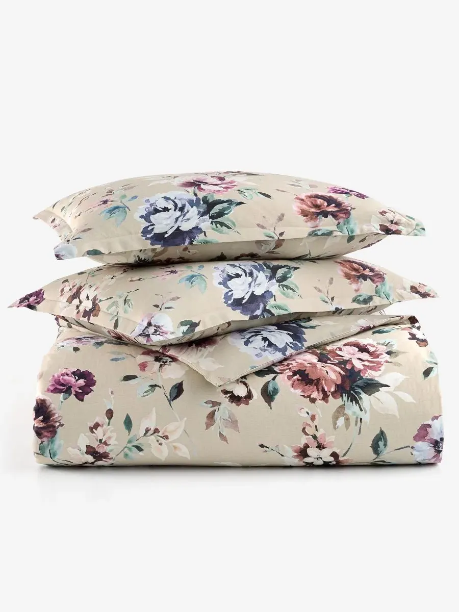 Комплект постельного белья Ophelia Floral 2-Piece Duvet Cover Set, Twin/Twin XL Charter Club — изображение 5 из 9, бежевый