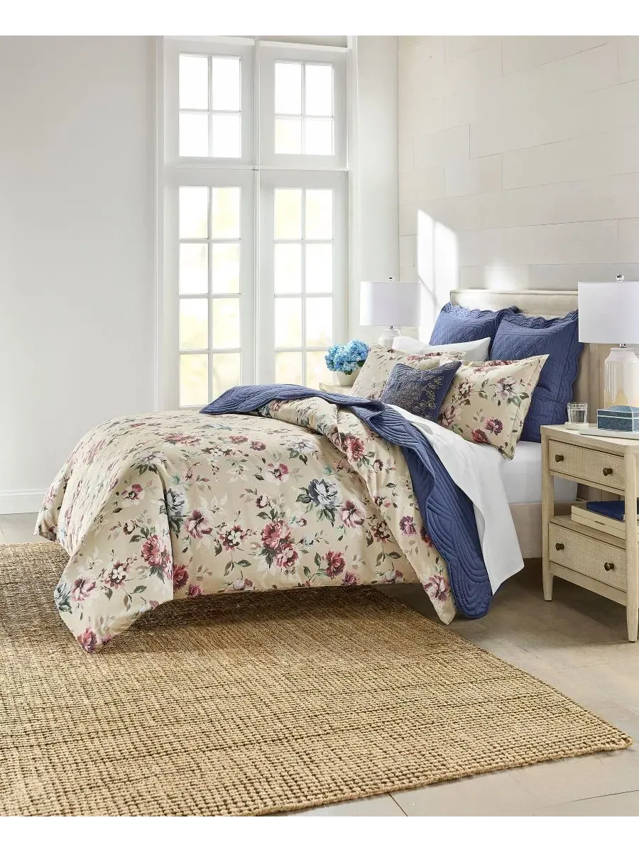Комплект постельного белья Ophelia Floral 2-Piece Duvet Cover Set, Twin/Twin XL Charter Club — изображение 9 из 9, бежевый