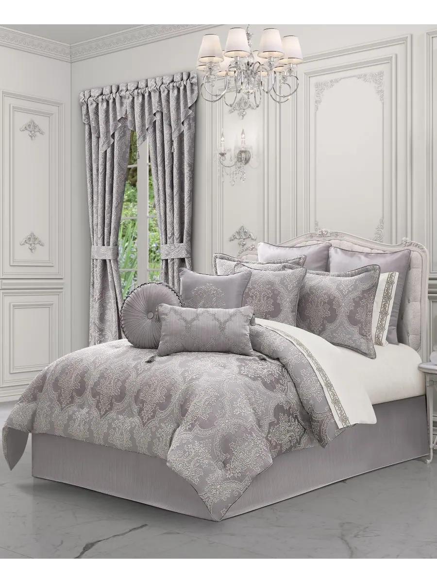Комплект постельного белья Mary Damask из 4 предметов, размер King J Queen New York — изображение 1 из 5, фиолетовый
