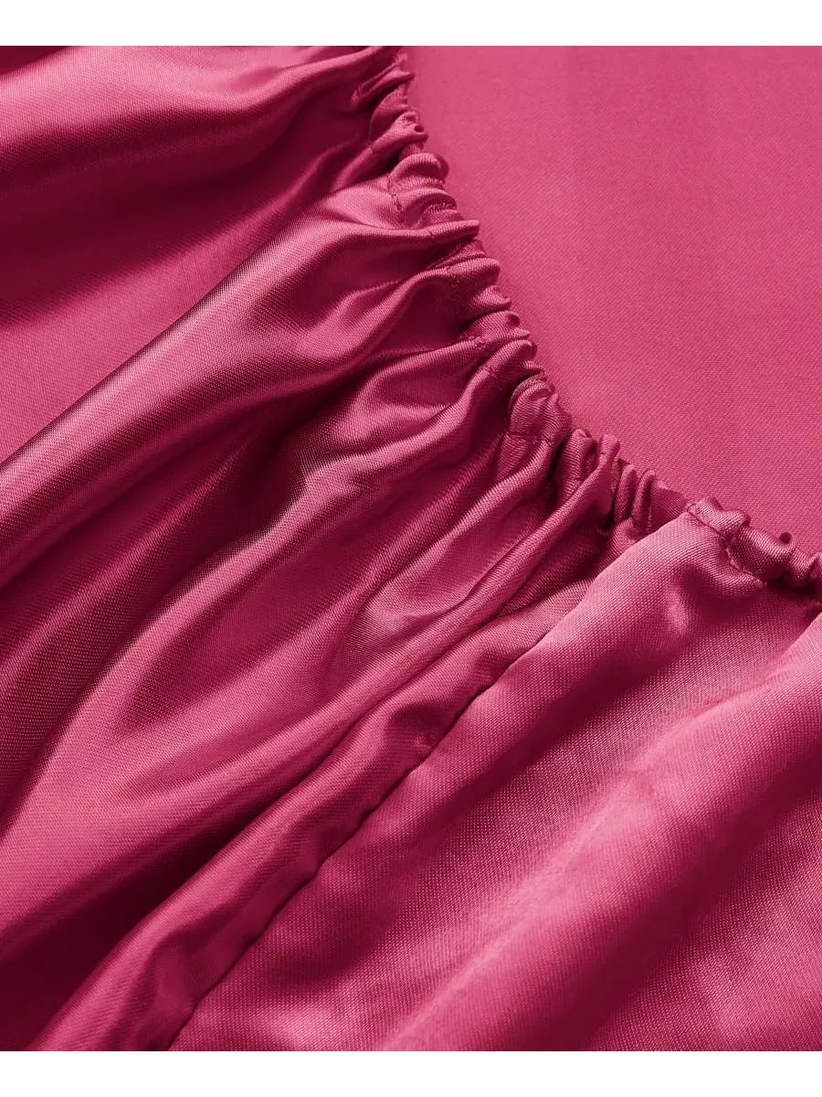 Комплект постельного белья из атласа и дамаска, 4 предмета, размер Queen Juicy Couture — изображение 5 из 9, розовый