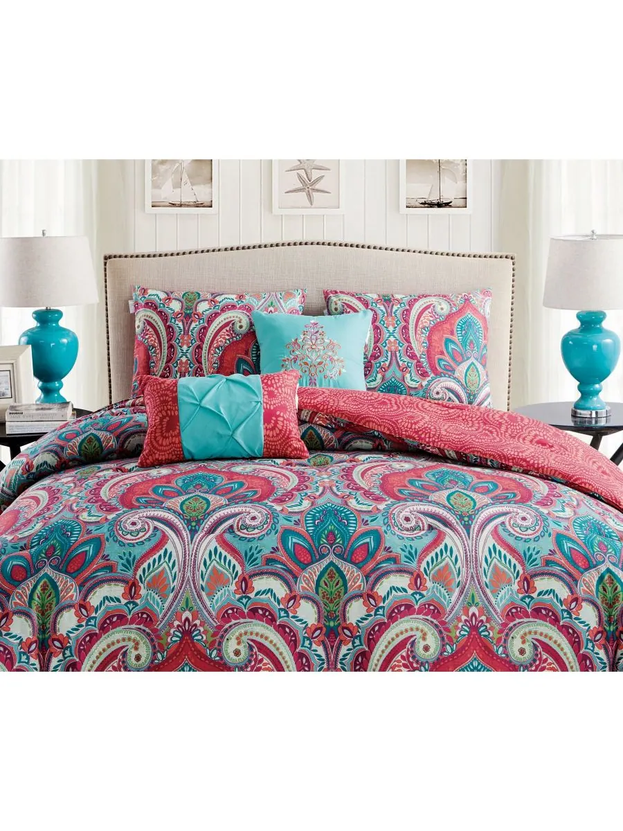 Комплект постельного белья Casa Real Damask, двусторонний, 4 предмета, размер Full/Queen VCNY Home — изображение 8 из 10