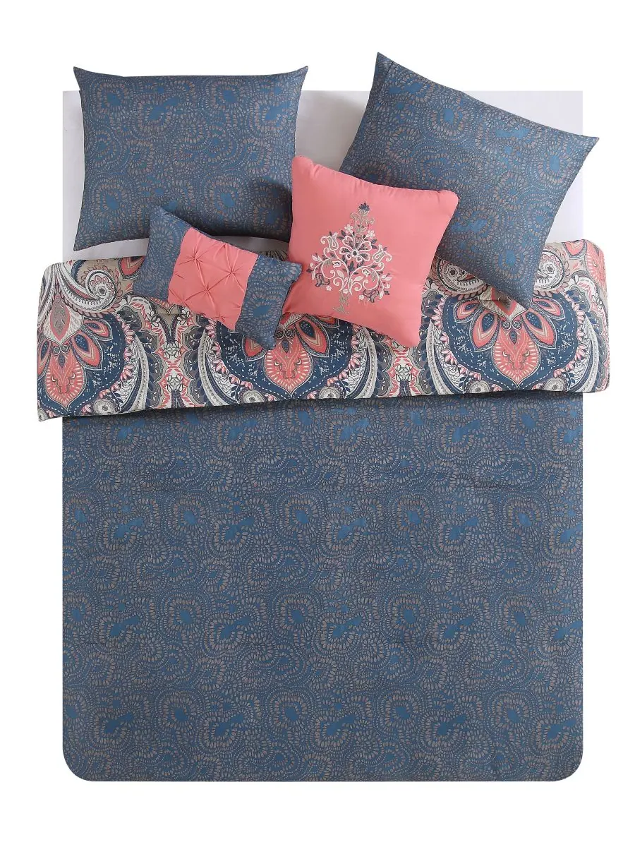 Комплект постельного белья Casa Real Damask, двусторонний, 4 предмета, размер Full/Queen VCNY Home — изображение 5 из 10