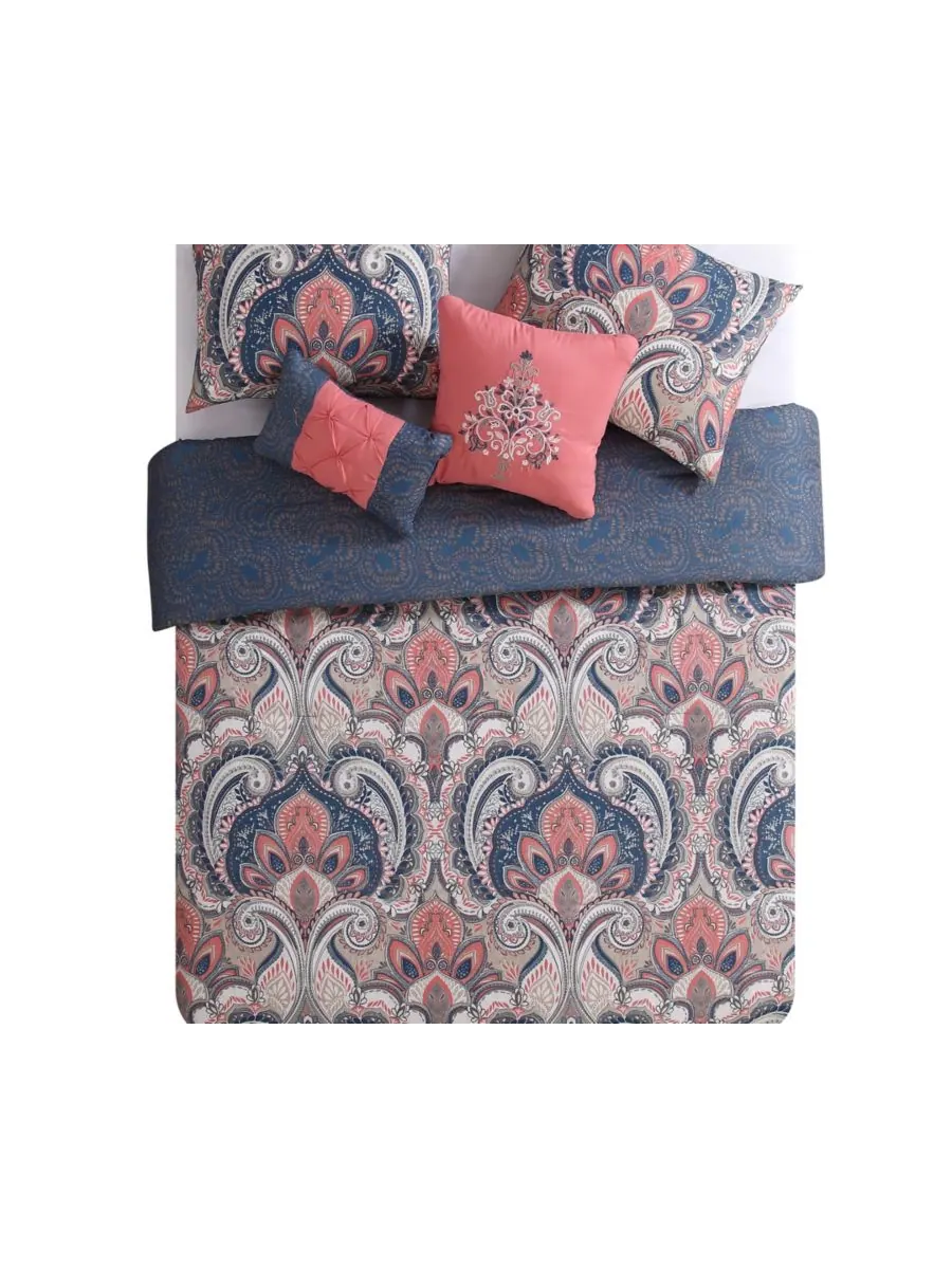 Комплект постельного белья Casa Real Damask, двусторонний, 4 предмета, размер Full/Queen VCNY Home — изображение 7 из 10
