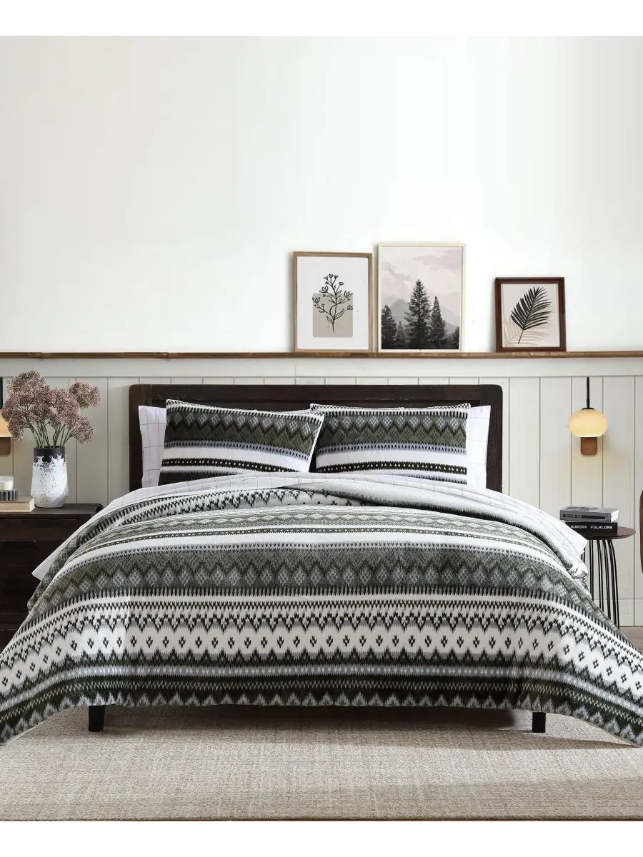 Комплект постельного белья Shelton Fair Isle Plush из 3 предметов, размер Full/Queen Eddie Bauer