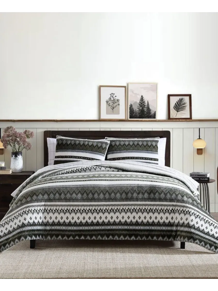 Комплект постельного белья Shelton Fair Isle Plush из 3 предметов, размер Full/Queen Eddie Bauer