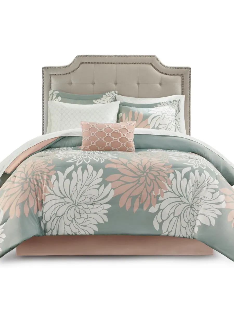 Двусторонний комплект постельного белья Maible, 9 предметов, размер Queen Madison Park Essentials — изображение 7 из 10