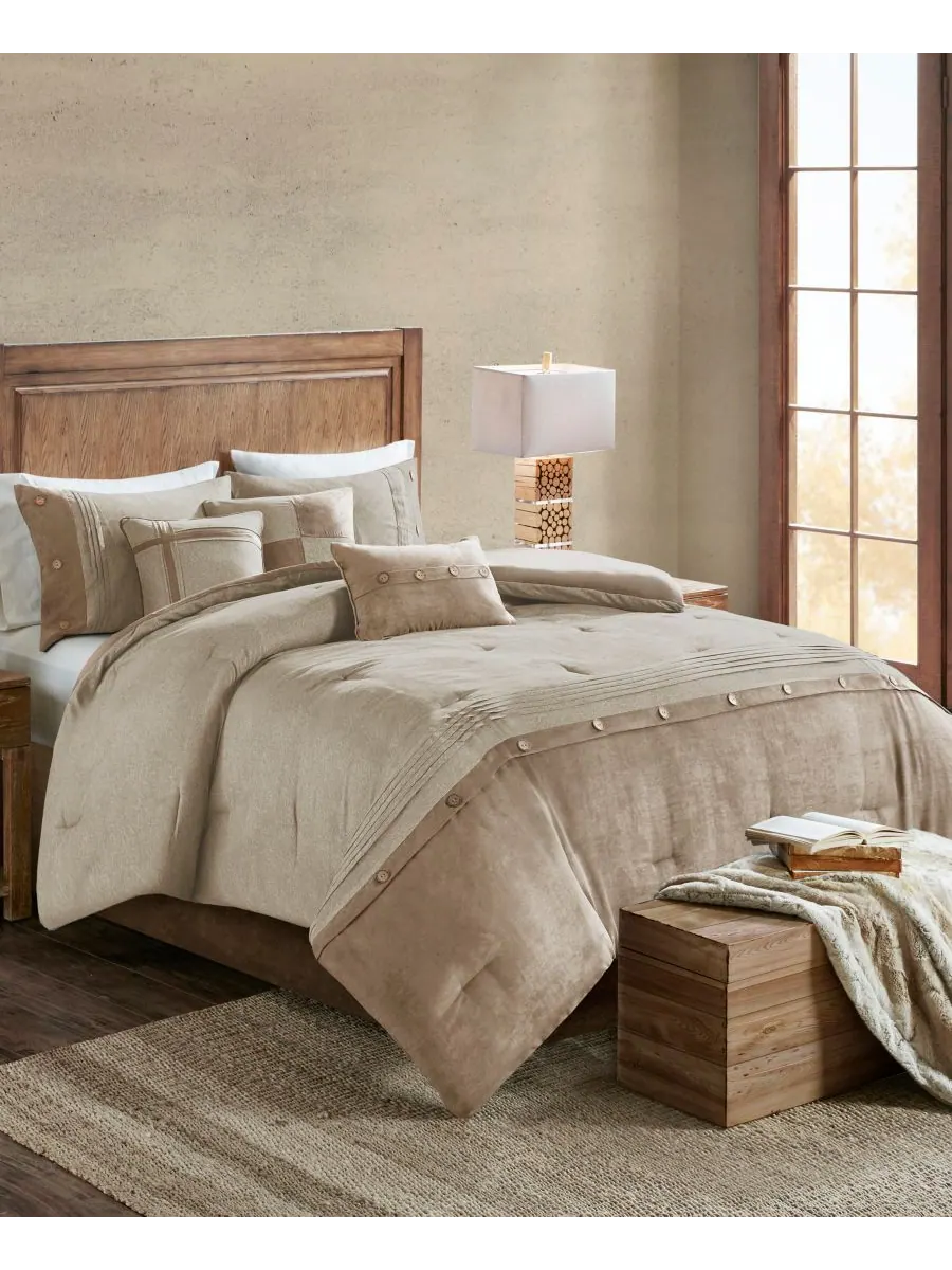 Комплект постельного белья Boone Microsuede из 7 предметов, размер California King Madison Park — изображение 10 из 10
