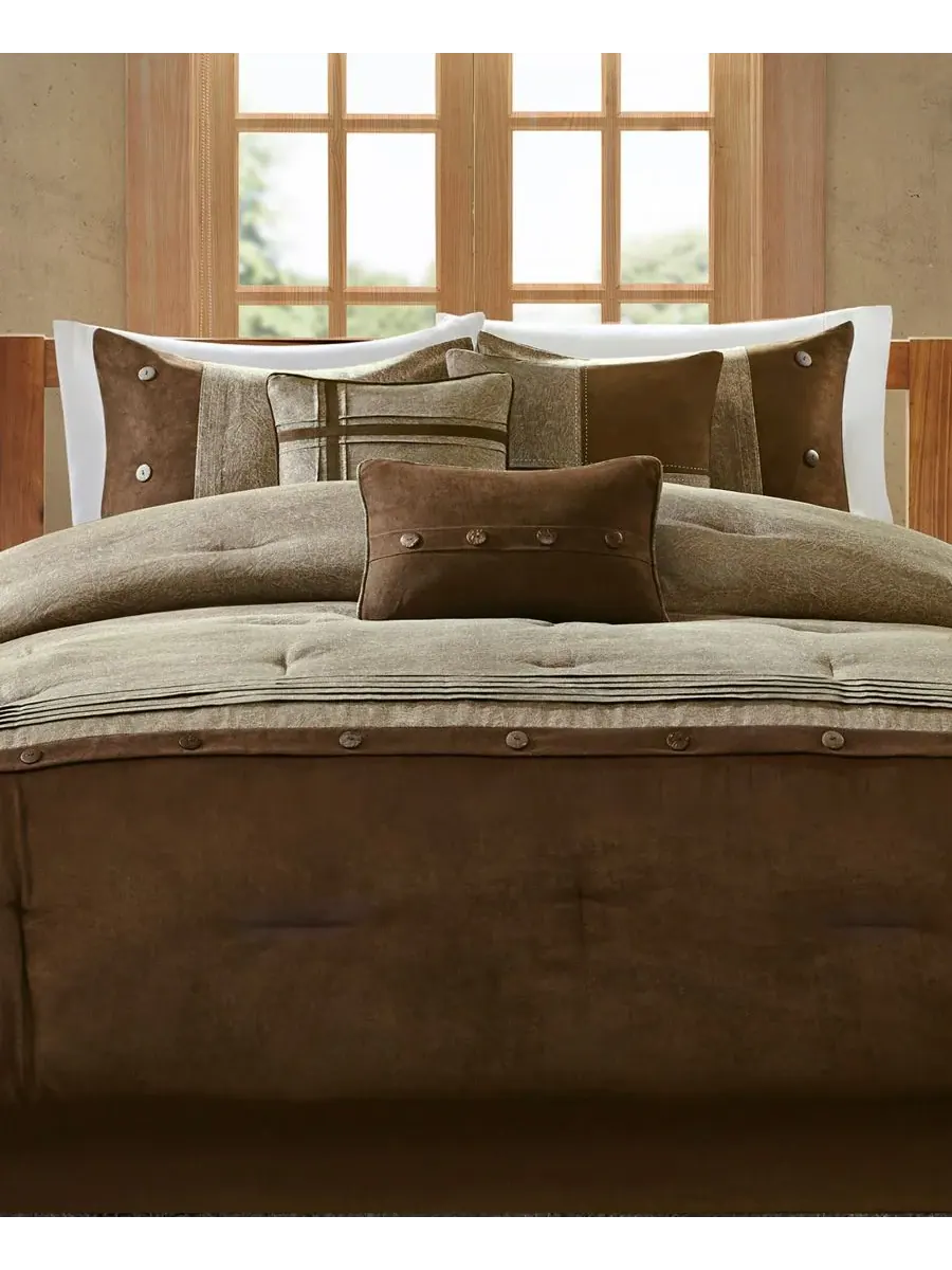 Комплект постельного белья Boone Microsuede из 7 предметов, размер California King Madison Park — изображение 1 из 8