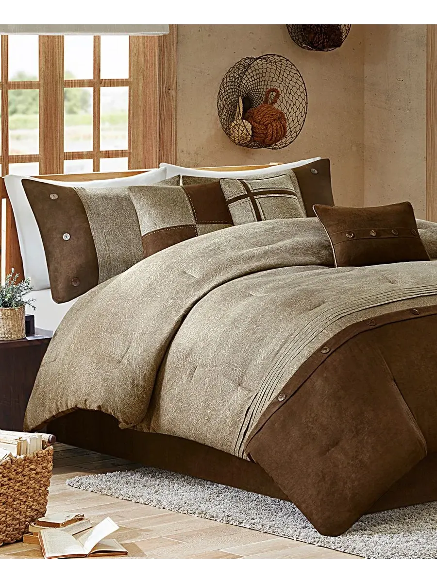 Комплект постельного белья Boone Microsuede из 7 предметов, размер California King Madison Park — изображение 2 из 8