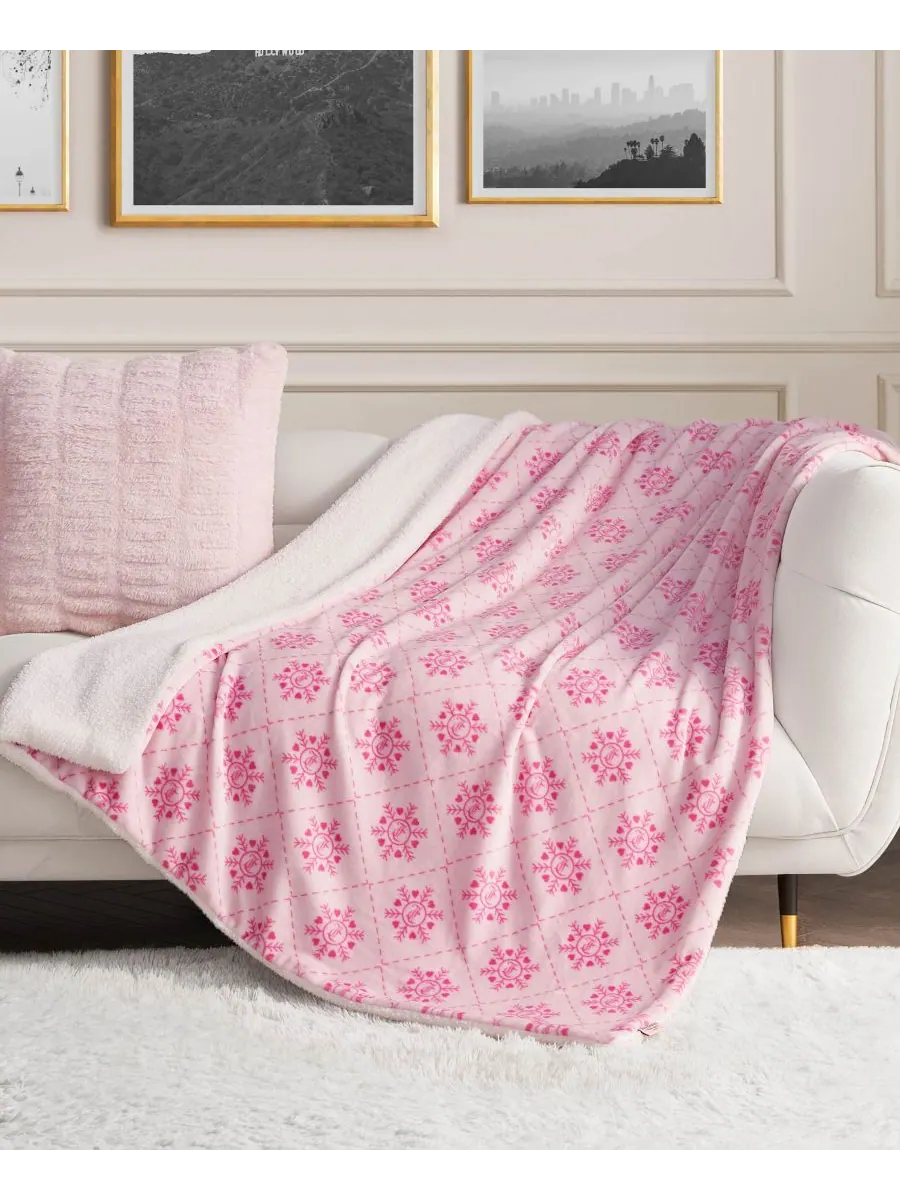 Мягкий двусторонний плед из искусственного меха шерпа, 50 x 60 дюймов Juicy Couture