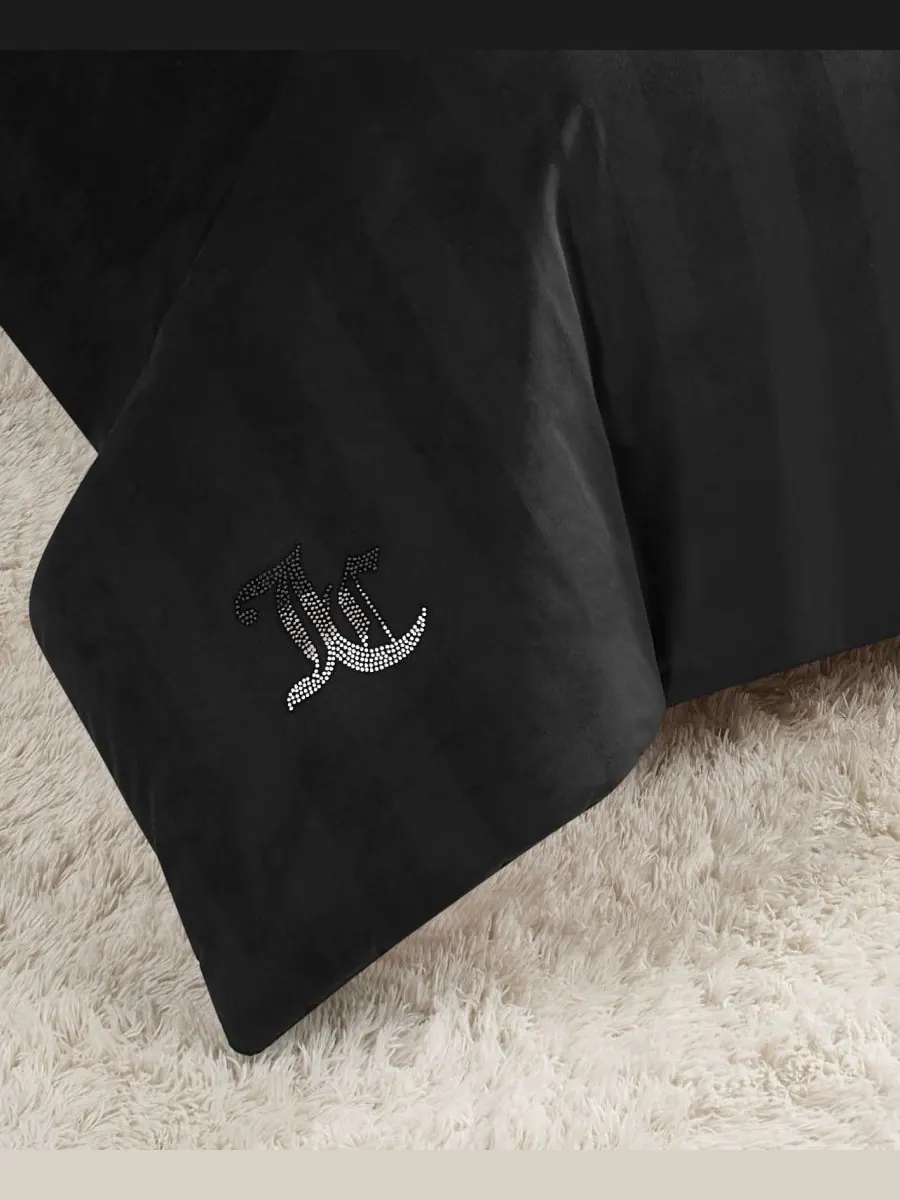 Комплект постельного белья Jenny Velour Striped Jacquard из 3 предметов, размер King Juicy Couture — изображение 9 из 10