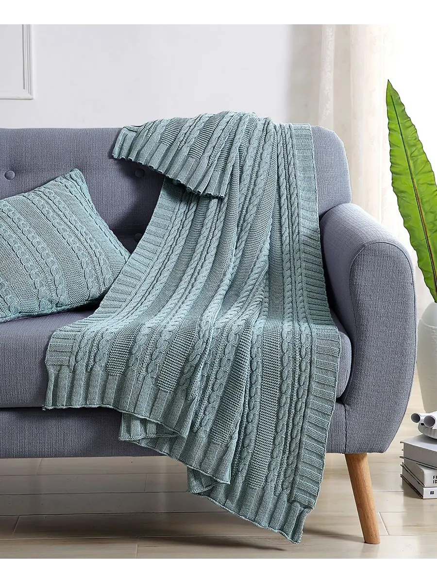 Плед Dublin Cable Knit, 50 x 70 дюймов VCNY Home