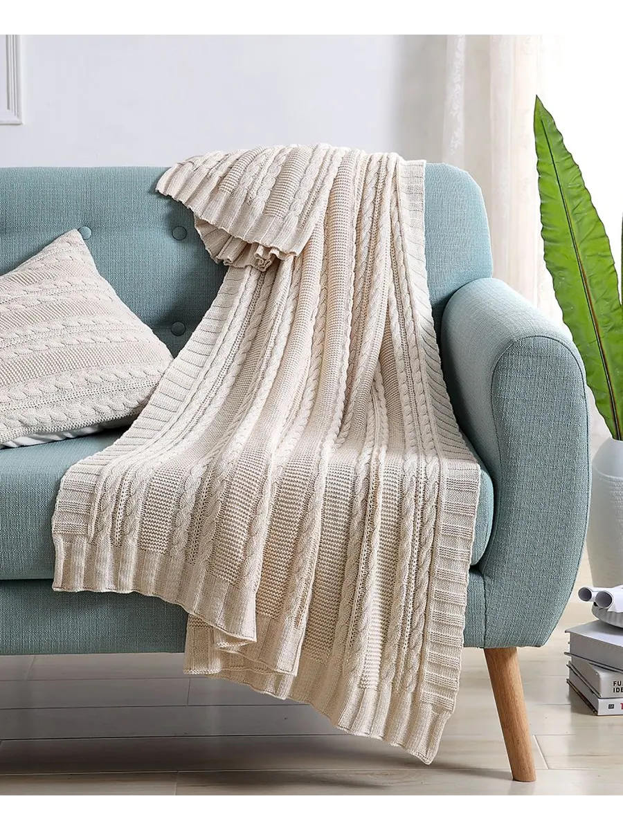 Плед Dublin Cable Knit, 50 x 70 дюймов VCNY Home