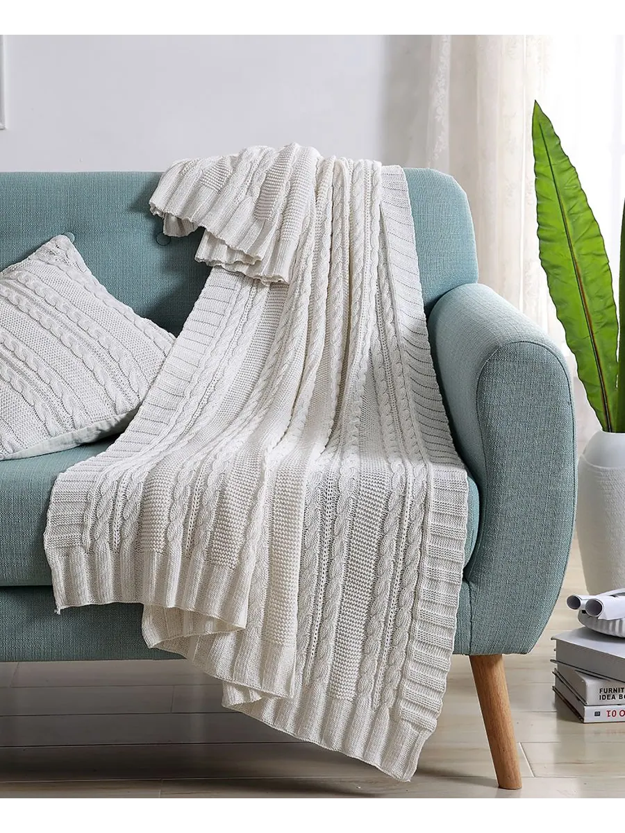 Плед Dublin Cable Knit, 50 x 70 дюймов VCNY Home
