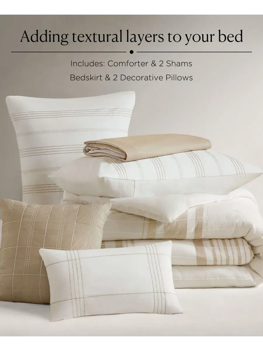 Комплект постельного белья Morgan Jacquard из 6 предметов, размер California King Harbor House — изображение 9 из 10