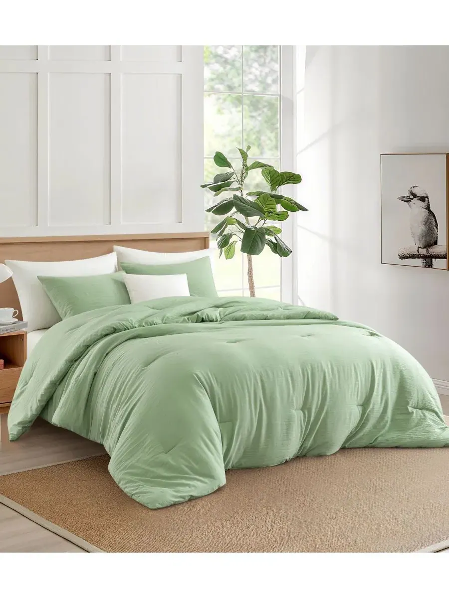 Комплект постельного белья Anaya Solid 3-Pc., Full Stratford Park — изображение 2 из 7, шалфейный