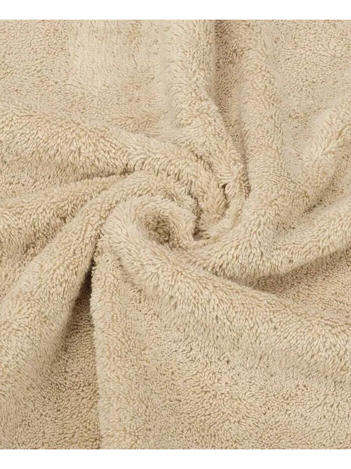Роскошный комплект полотенец American Soft Linen из 100% хлопка, 6 шт — изображение 7 из 8, бежевый