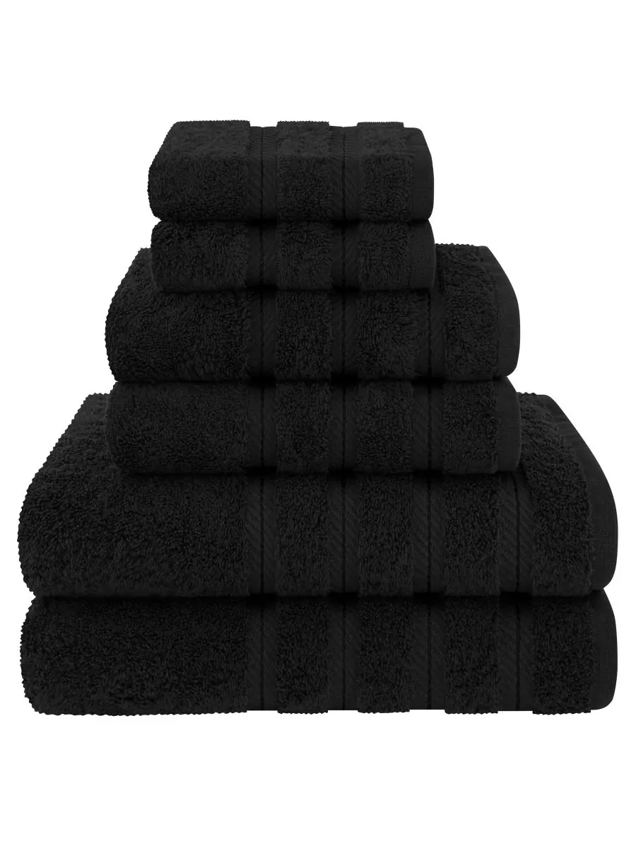 Роскошный набор полотенец Edison из 6 предметов, 100% хлопок American Soft Linen